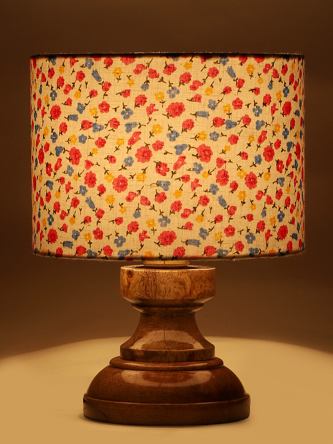 Ambika Home Multi Multi Wood Compact Table Lamp Shade | Decorative Bedside Lamp for Living Room, Bedroom, Hotel, Cafe & Restaurant | SKU AT76 - Image 7