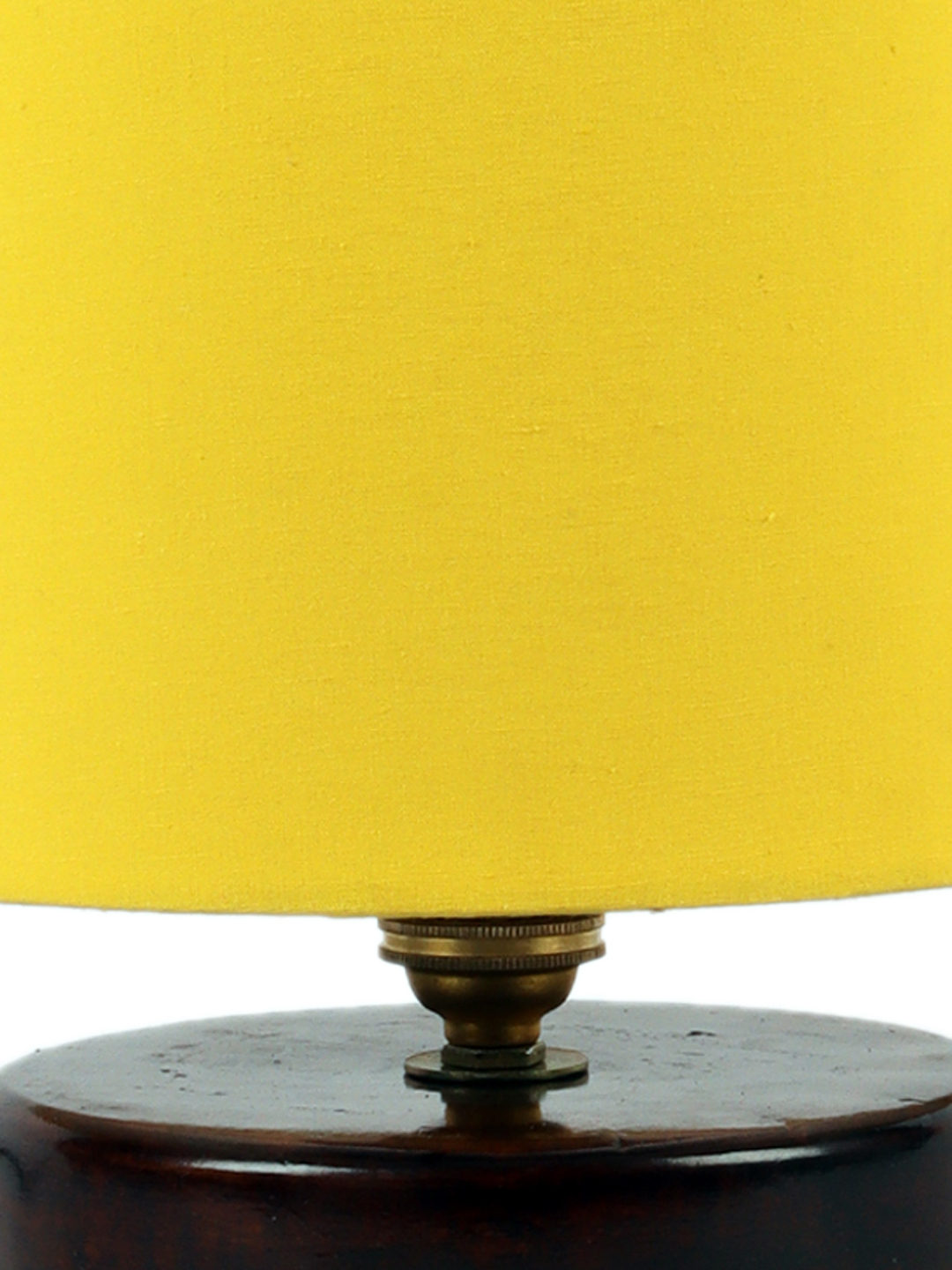 Ambika Home Aurora Collection Yellow Gola Table Lamp with Wooden Base | Premium Decorative Bedside Lamp for Bedroom, Living Room, Hall, Hotel, Café, Restaurant & Office | E27 Compatible - Image 7