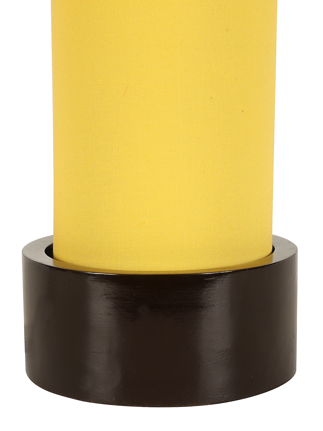 Ambika Home Yellow Cotton Round Brown Table Lamp Shade | Decorative Bedside Lamp for Living Room, Bedroom, Hotel, Cafe & Restaurant | SKU AT20 - Image 8