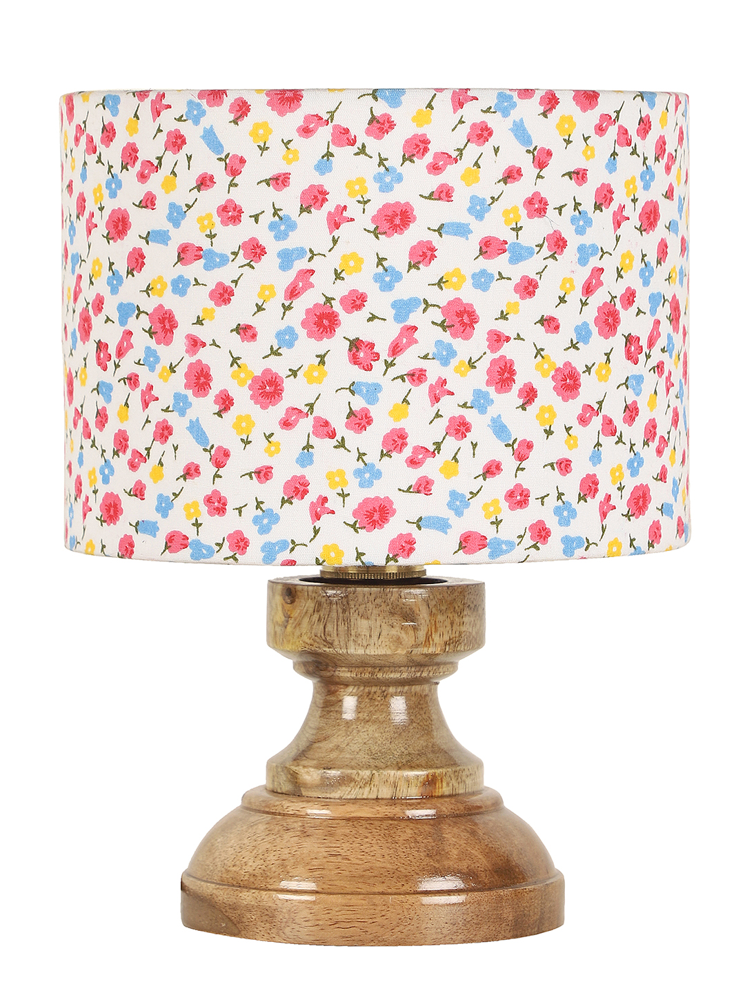 Ambika Home Multi Multi Wood Compact Table Lamp Shade | Decorative Bedside Lamp for Living Room, Bedroom, Hotel, Cafe & Restaurant | SKU AT76 - Image 8