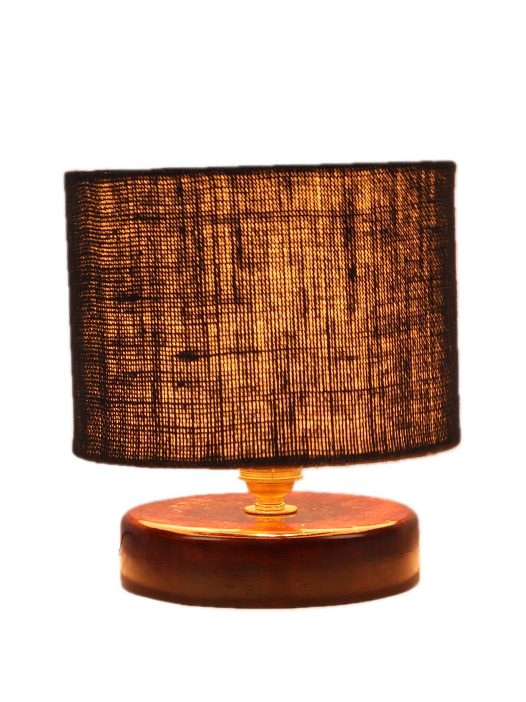Ambika Home Bohemia Collection Black Gola Table Lamp with Wooden Base | Premium Decorative Bedside Lamp for Bedroom, Living Room, Hall, Hotel, Café, Restaurant & Office | E27 Compatible - Image 7