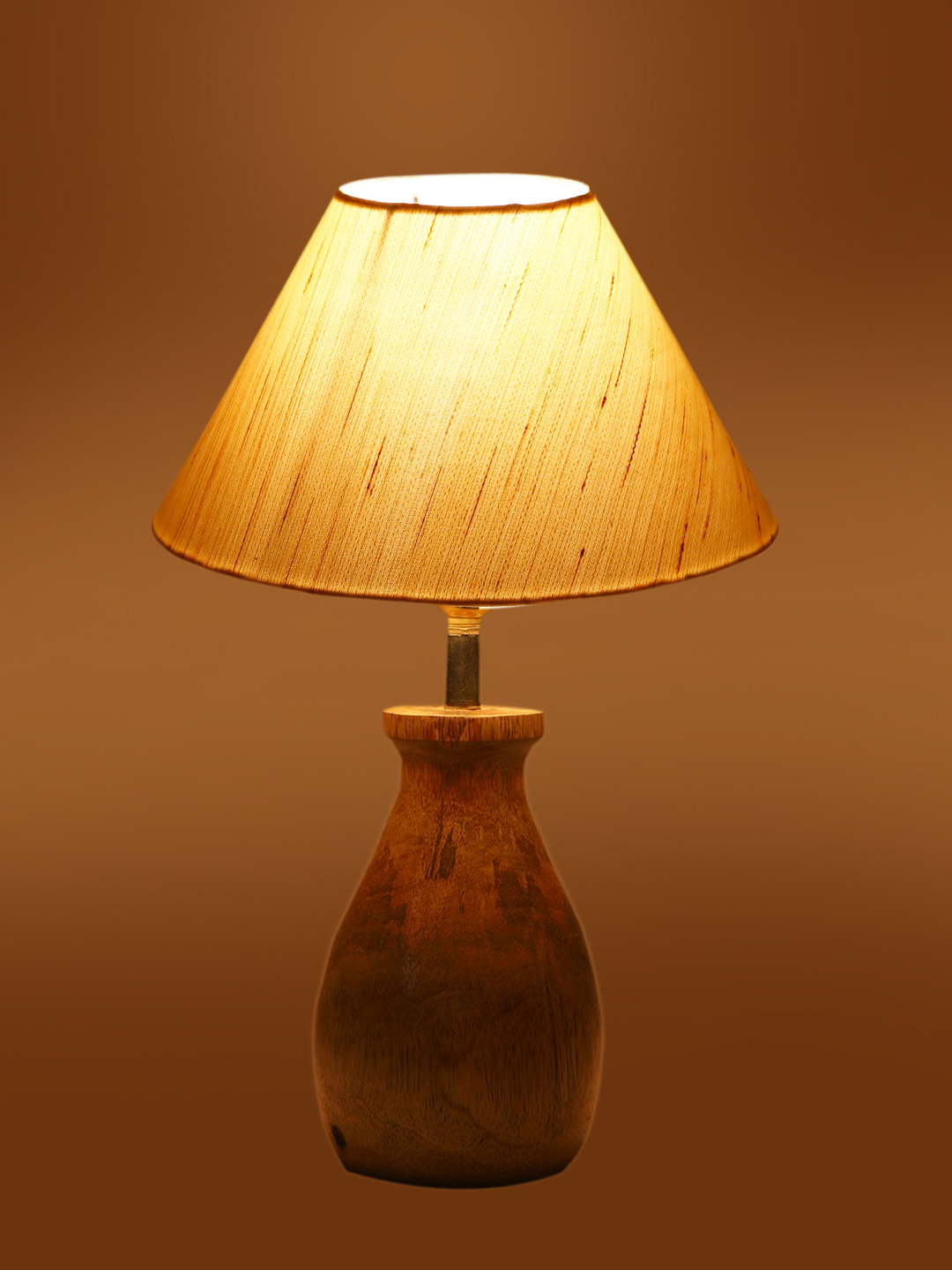 Ambika Home Artisan Collection off-white Shade Table Lamp | Premium Decorative Bedside Lamp for Bedroom, Living Room, Hall, Hotel, Café, Restaurant, Office & Study Room | E27 Compatible - Image 7