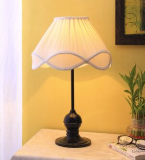 Ambika Home Celeste Collection off-white Eye Table Lamp | Premium Decorative Bedside Lamp for Bedroom, Living Room, Hall, Hotel, Café, Restaurant, Office & Study Room | E27 Compatible