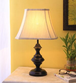Ambika Home Elara Collection off-white Eye Table Lamp | Premium Decorative Bedside Lamp for Bedroom, Living Room, Hall, Hotel, Café, Restaurant, Office & Study Room | E27 Compatible