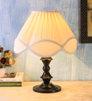 Ambika Home Bohemia Collection off-white Eye Table Lamp | Premium Decorative Bedside Lamp for Bedroom, Living Room, Hall, Hotel, Café, Restaurant, Office & Study Room | E27 Compatible