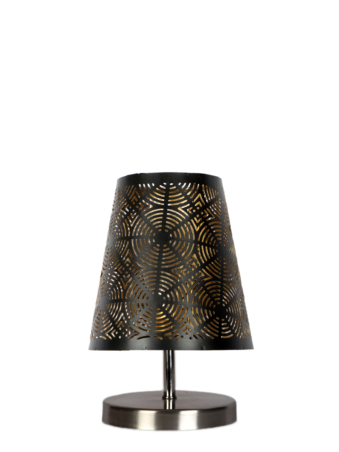 Ambika Home Black Metal Shade Wooden Table Lamp | Modern Bedside Lamp for Bedroom, Living Room, Hotel, Café & Home Décor - Image 4