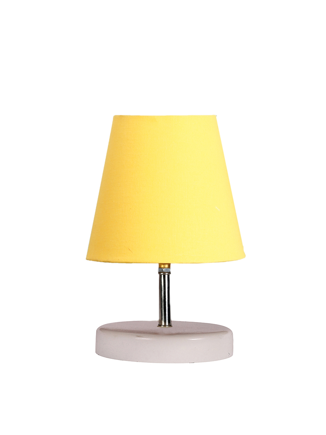 Ambika Home Yellow Cotton Shade Wooden Table Lamp | Modern Bedside Lamp for Bedroom, Living Room, Hotel, Café & Home Décor - Image 4