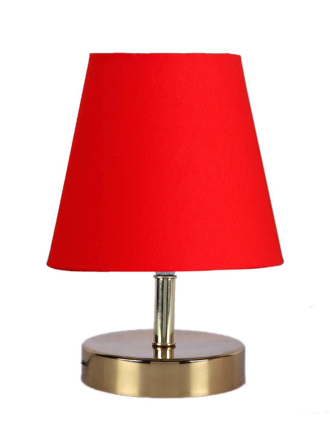Ambika Home Red Cotton Shade Wooden Table Lamp | Modern Bedside Lamp for Bedroom, Living Room, Hotel, Café & Home Décor - Image 5