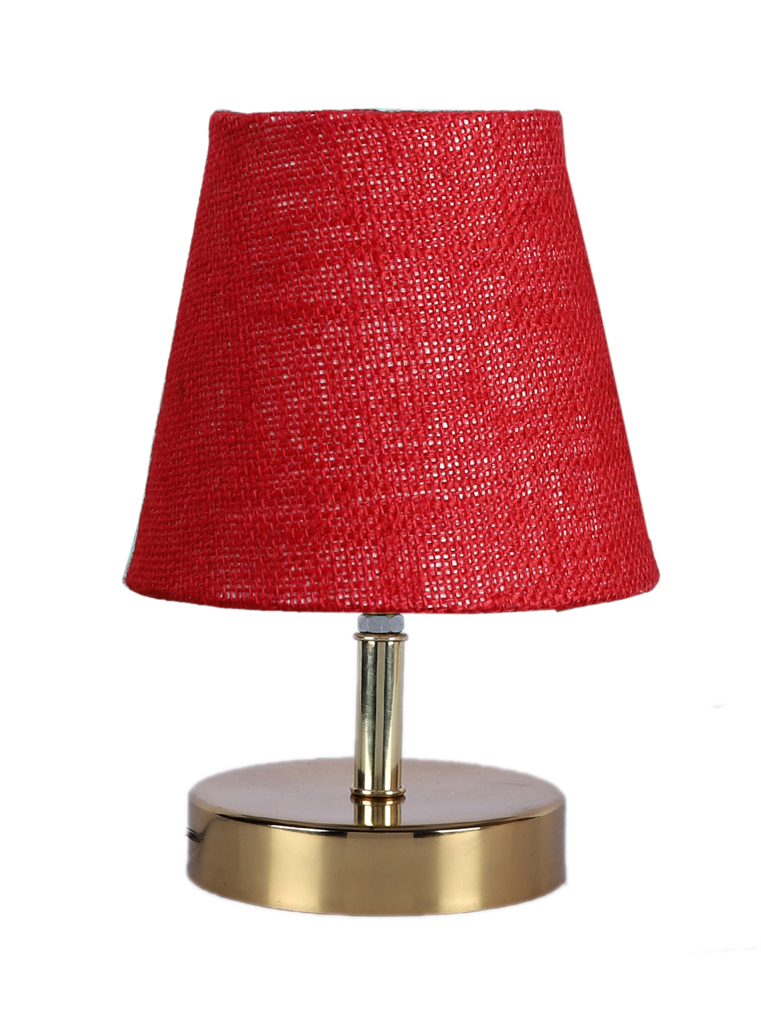 Ambika Home Maroon Jute Shade Wooden Table Lamp | Modern Bedside Lamp for Bedroom, Living Room, Hotel, Café & Home Décor - Image 5