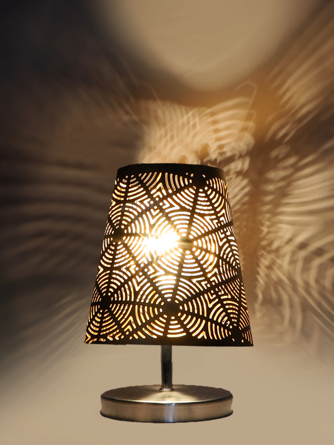 Ambika Home Black Metal Shade Wooden Table Lamp | Modern Bedside Lamp for Bedroom, Living Room, Hotel, Café & Home Décor - Image 7