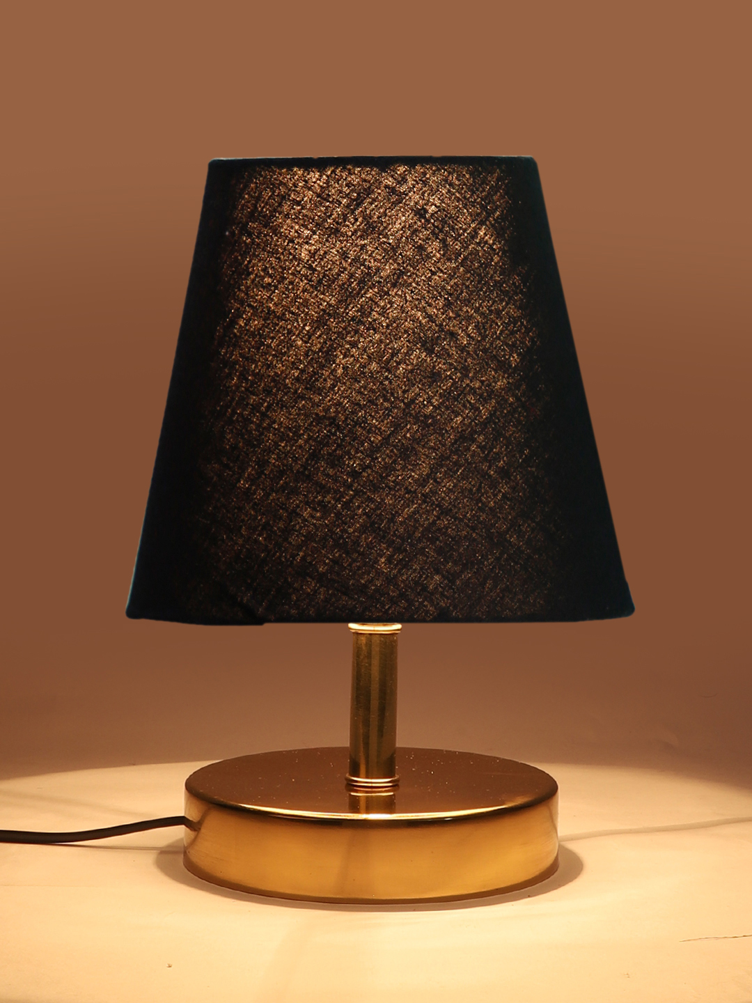 Ambika Home Black Cotton Shade Wooden Table Lamp | Modern Bedside Lamp for Bedroom, Living Room, Hotel, Café & Home Décor - Image 7