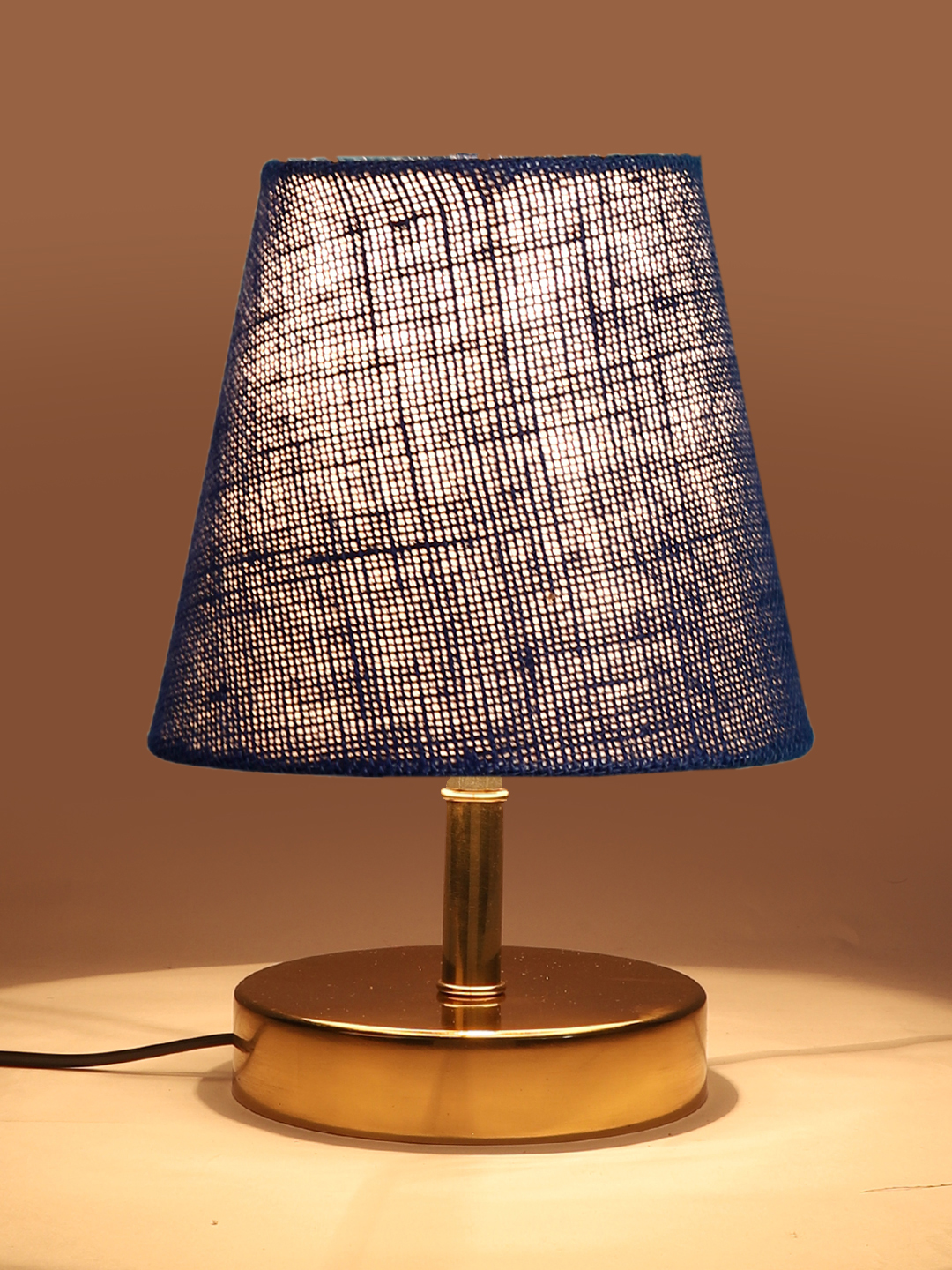 Ambika Home Blue Jute Shade Wooden Table Lamp | Modern Bedside Lamp for Bedroom, Living Room, Hotel, Café & Home Décor - Image 7