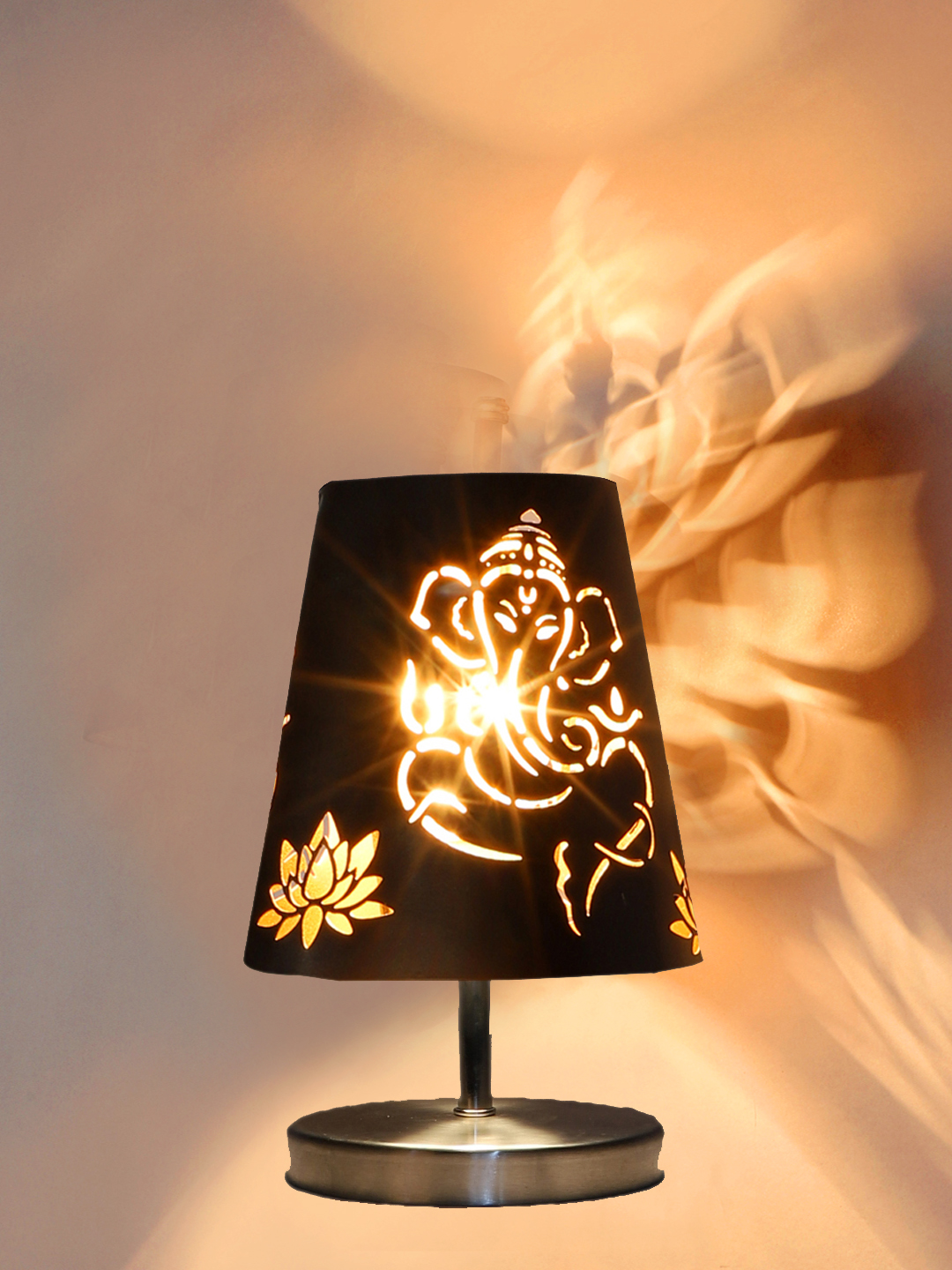Ambika Home Black Metal Shade Wooden Table Lamp | Modern Bedside Lamp for Bedroom, Living Room, Hotel, Café & Home Décor - Image 6