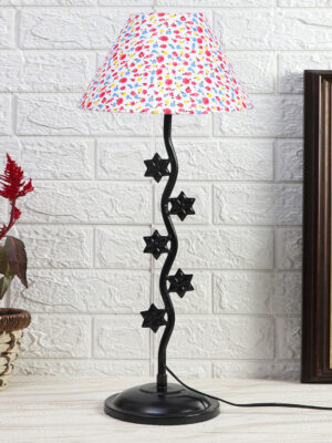 Ambika Home Minimalist Multi Iron Table Lamp with Designer Shade for Restaurant | Premium Home Decor Bedside Lamp