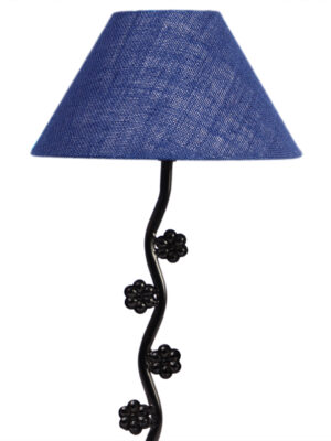 Ambika Home Minimalist Blue Iron Table Lamp with Designer Shade for Hotel | Premium Home Decor Bedside Lamp