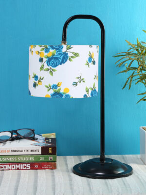 Ambika Home Contemporary Multi Iron Table Lamp with Designer Shade for Cafe | Premium Home Decor Bedside Lamp