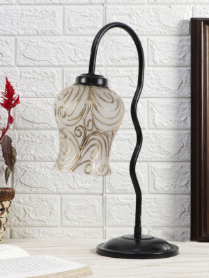 Ambika Home Classic Multi Iron Table Lamp with Designer Shade for Bedroom | Premium Home Decor Bedside Lamp