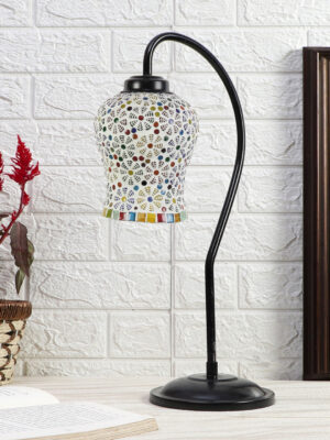 Ambika Home Industrial Multi Iron Table Lamp with Designer Shade for Living Room | Premium Home Decor Bedside Lamp
