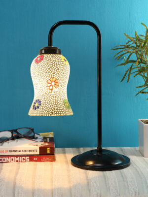 Ambika Home Industrial Multi Iron Table Lamp with Designer Shade for Hotel | Premium Home Decor Bedside Lamp