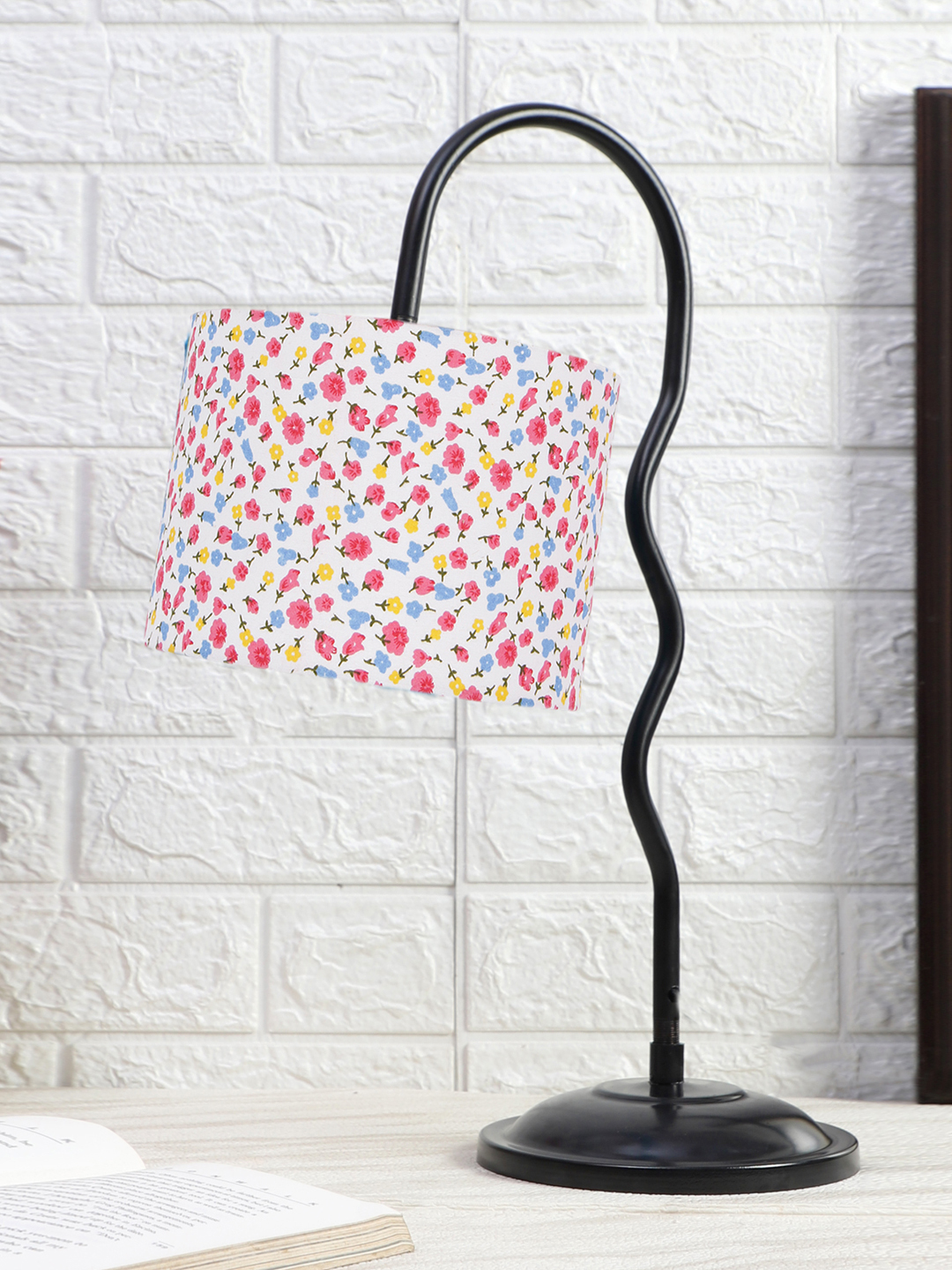Ambika Home Scandinavian Multi Iron Table Lamp with Designer Shade for Living Room | Premium Home Decor Bedside Lamp