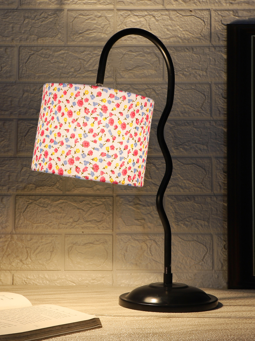 Ambika Home Scandinavian Multi Iron Table Lamp with Designer Shade for Living Room | Premium Home Decor Bedside Lamp - Image 3