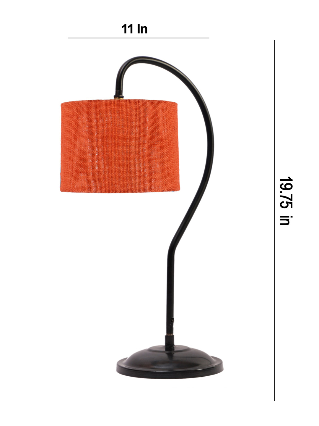 Ambika Home Elegant Orange Iron Table Lamp with Designer Shade for Living Room | Premium Home Decor Bedside Lamp - Image 4