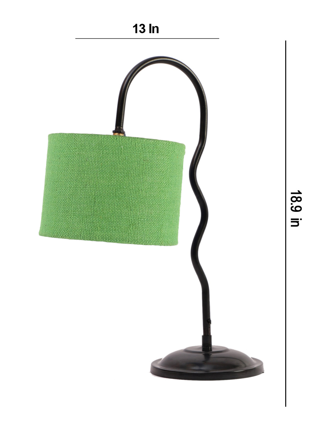 Ambika Home Contemporary Green Iron Table Lamp with Designer Shade for Study | Premium Home Decor Bedside Lamp - Image 4