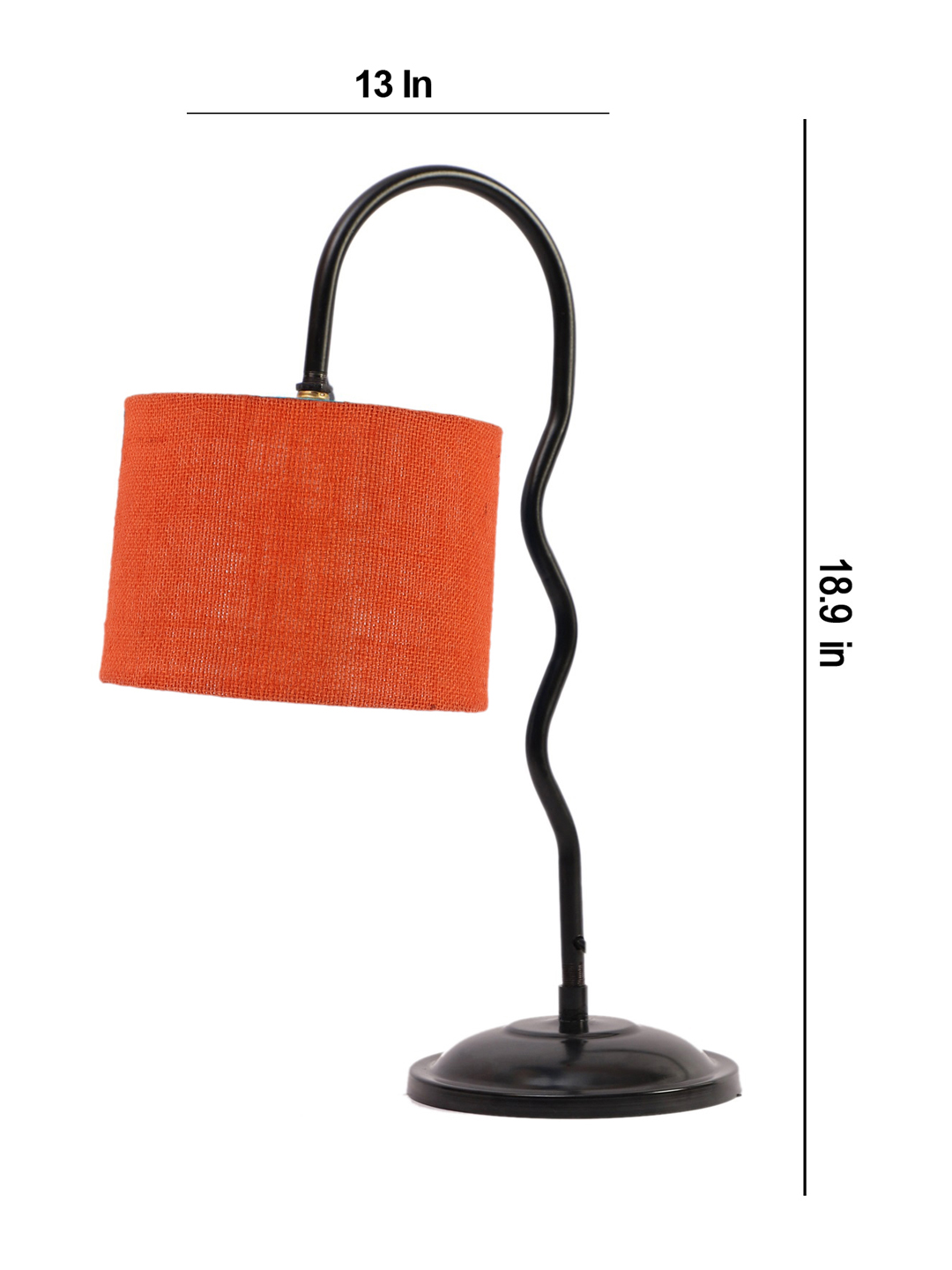Ambika Home Industrial Orange Iron Table Lamp with Designer Shade for Restaurant | Premium Home Decor Bedside Lamp - Image 4