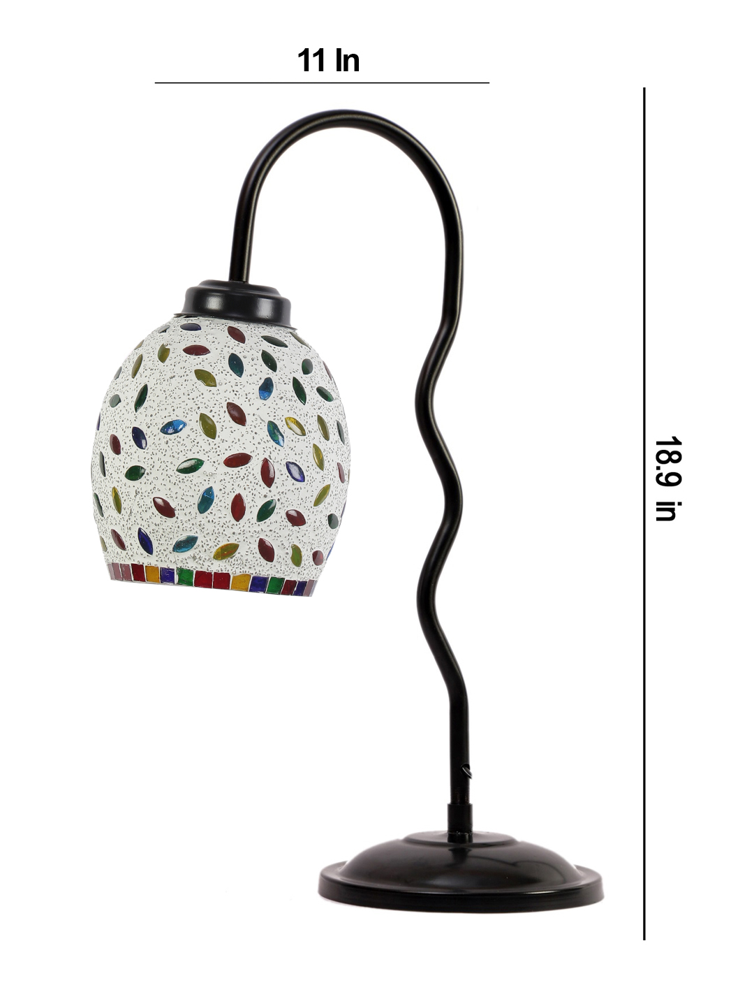 Ambika Home Contemporary Multi Iron Table Lamp with Designer Shade for Study | Premium Home Decor Bedside Lamp - Image 4