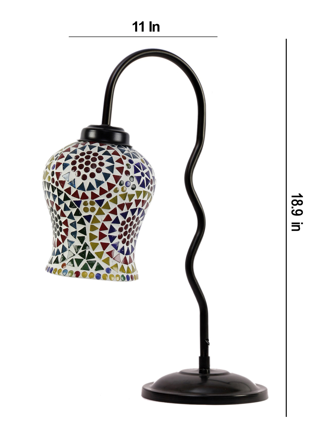 Ambika Home Modern Multi Iron Table Lamp with Designer Shade for Study | Premium Home Decor Bedside Lamp - Image 4