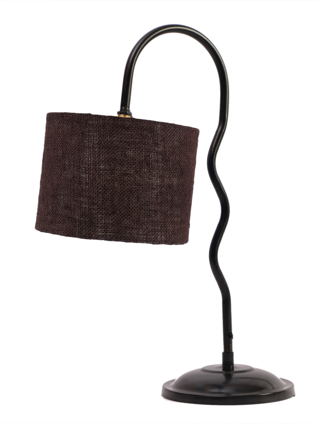 Ambika Home Minimalist Brown Iron Table Lamp with Designer Shade for Hotel | Premium Home Decor Bedside Lamp - Image 5