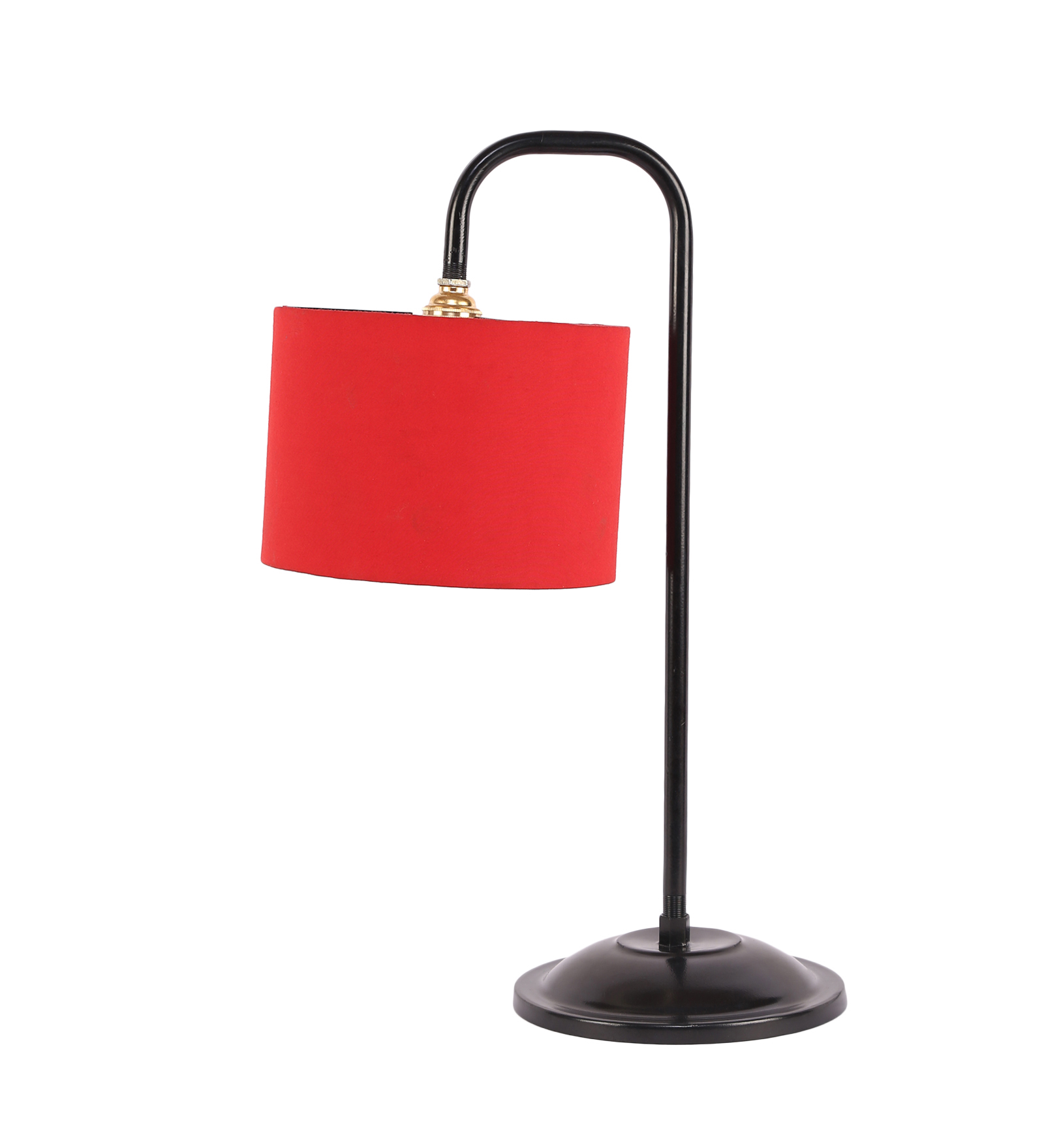 Ambika Home Contemporary Red Iron Table Lamp with Designer Shade for Bedroom | Premium Home Decor Bedside Lamp - Image 5