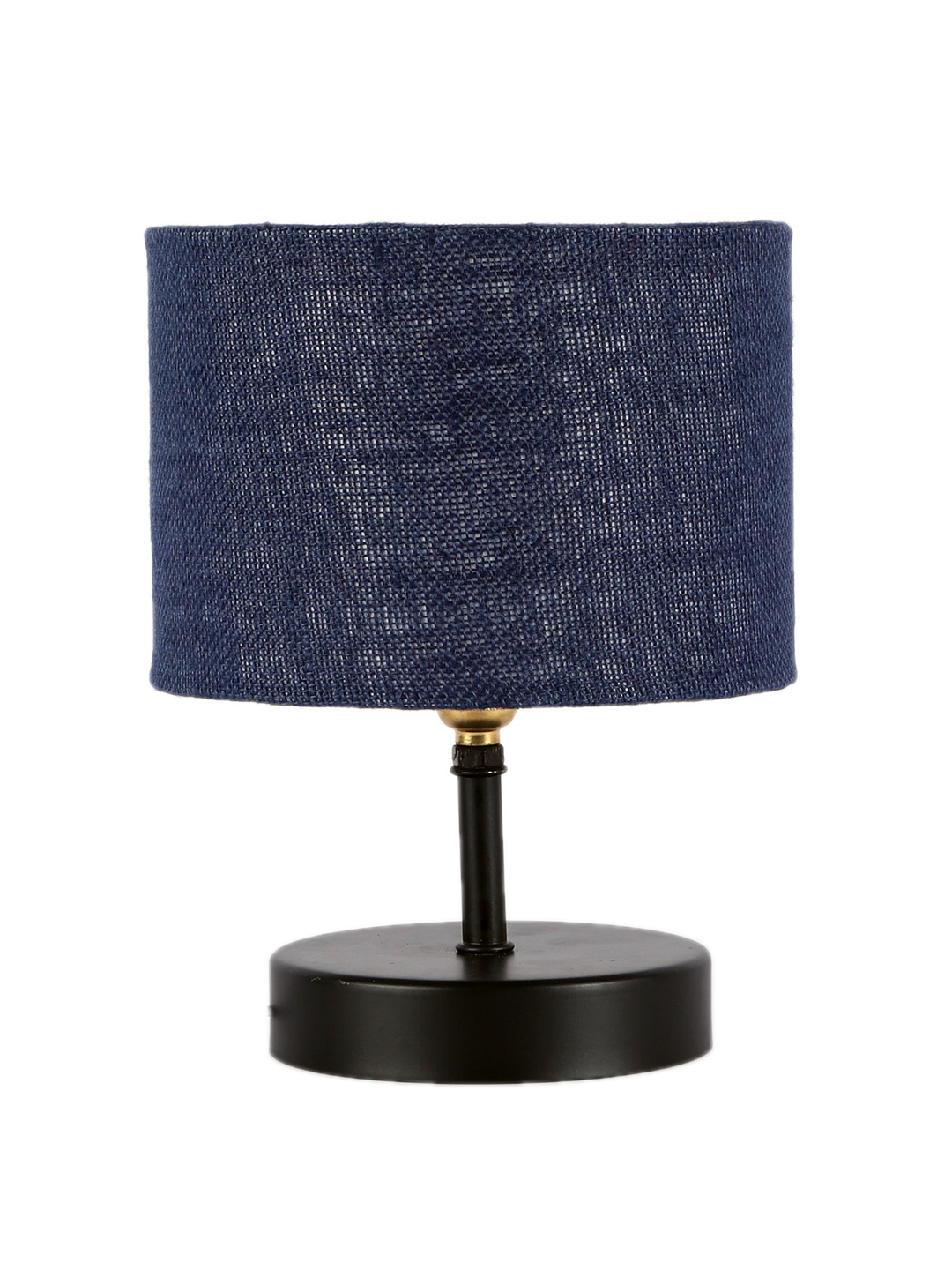 Ambika Home Blue Jute Table Lamp with Black Wood Base | Designer Bedside Lamp for Living Room, Bedroom, Hotel, Café & Restaurant - Image 5