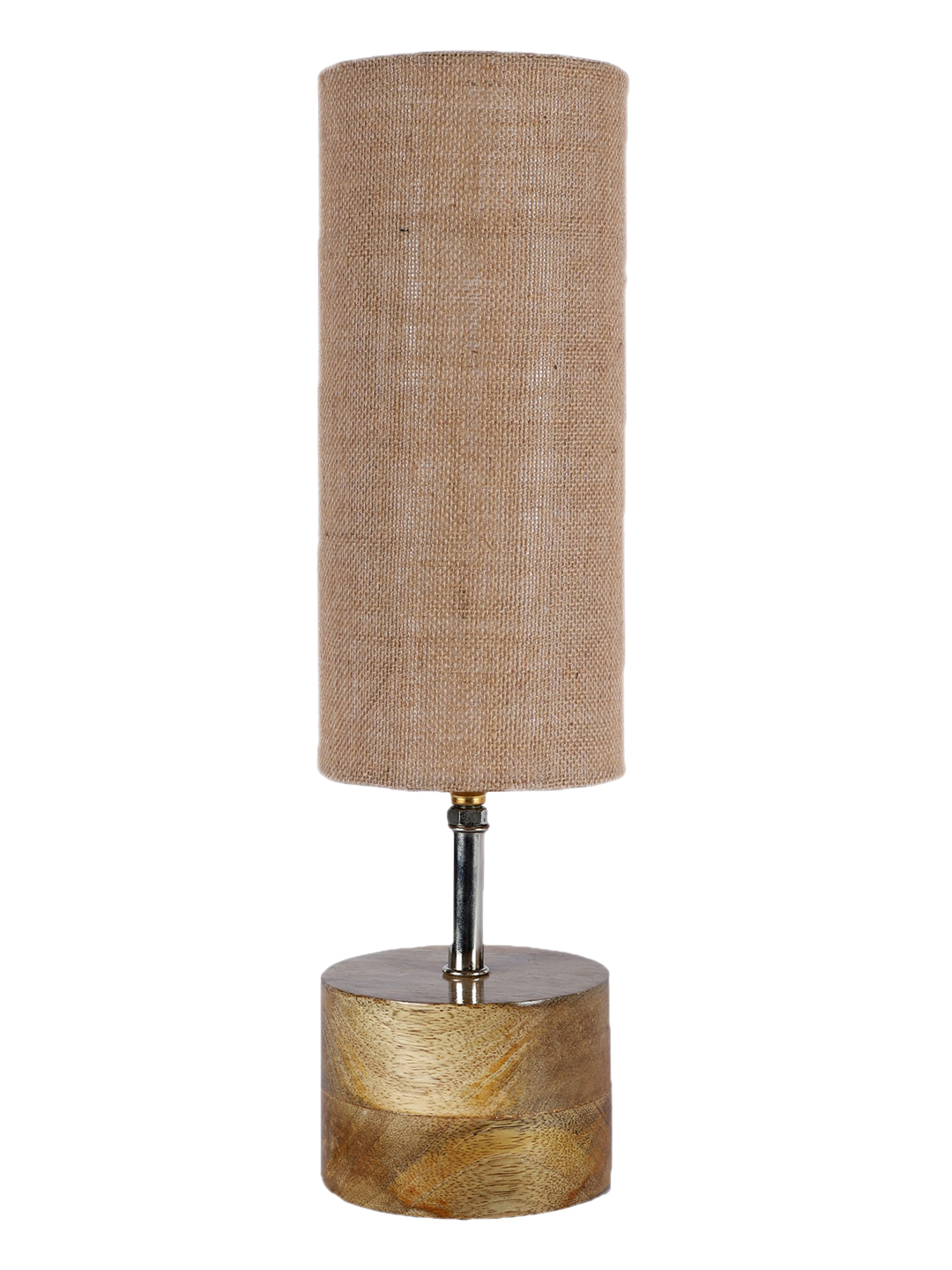Devansh Pink Jute Table Lamp with Wooden Base | Decorative Bedside Lamp for Living Room, Bedroom, Hotel, Café, Restaurant & Home Décor - Image 5