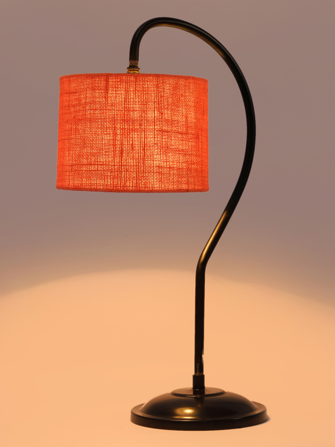 Ambika Home Elegant Orange Iron Table Lamp with Designer Shade for Living Room | Premium Home Decor Bedside Lamp - Image 6