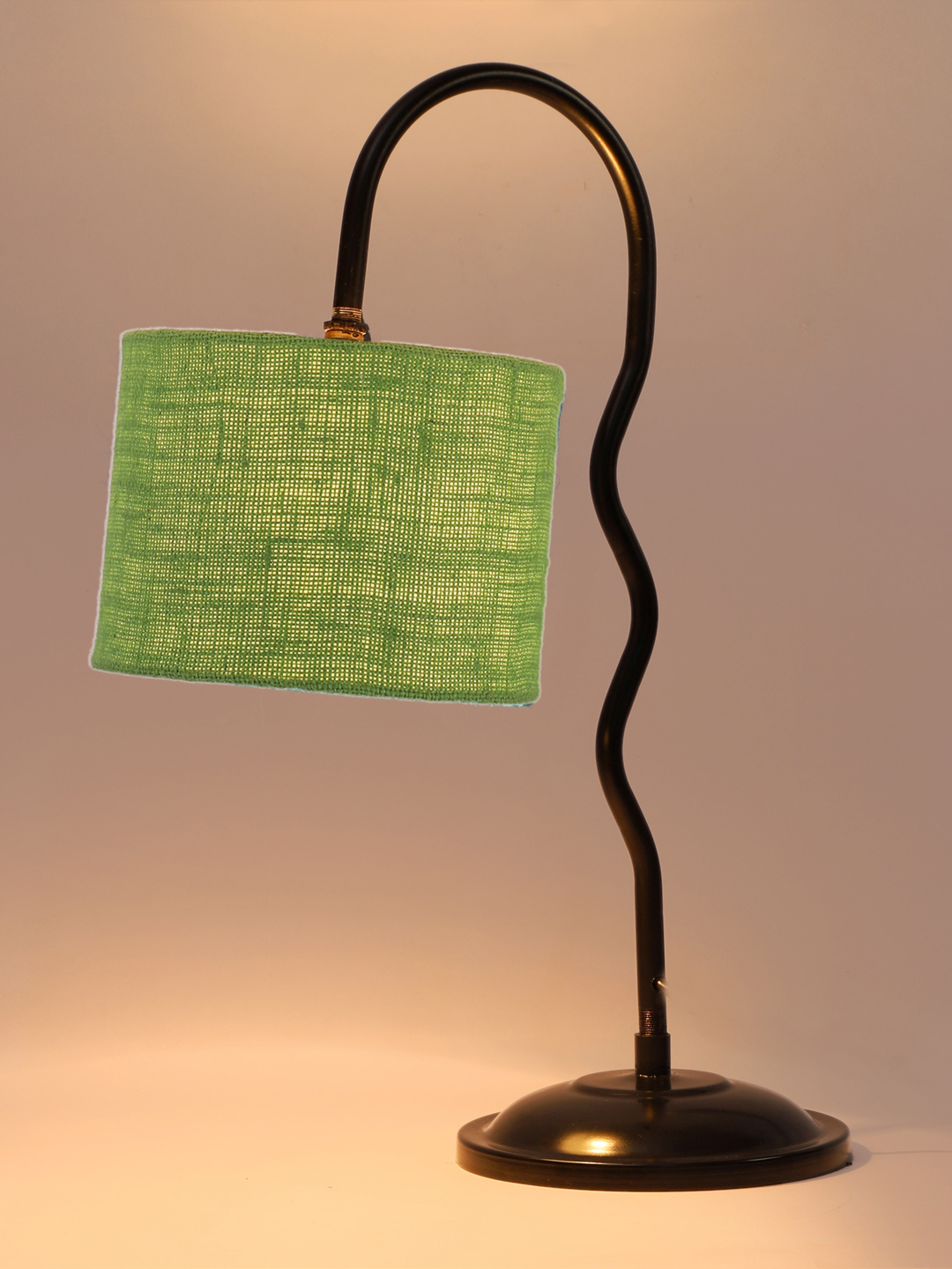 Ambika Home Contemporary Green Iron Table Lamp with Designer Shade for Study | Premium Home Decor Bedside Lamp - Image 6