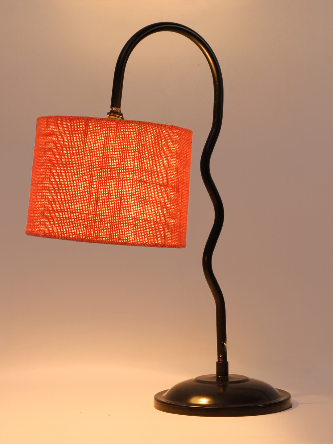 Ambika Home Industrial Orange Iron Table Lamp with Designer Shade for Restaurant | Premium Home Decor Bedside Lamp - Image 6