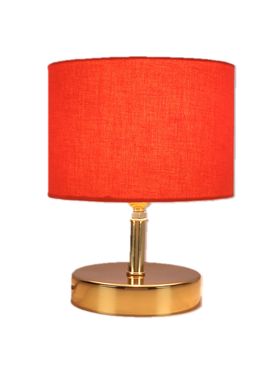 Ambika Home Orange cotton Table Lamp with Gold Metal Base | Designer Bedside Lamp for Living Room, Bedroom, Hotel, Café & Restaurant - Image 6