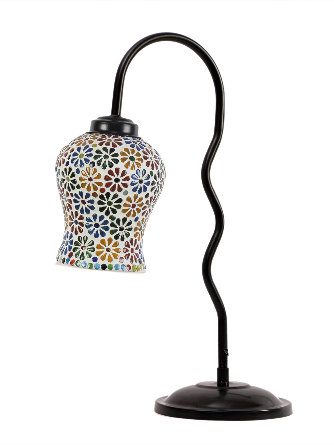 Ambika Home Modern Multi Iron Table Lamp with Designer Shade for Bedroom | Premium Home Decor Bedside Lamp - Image 6
