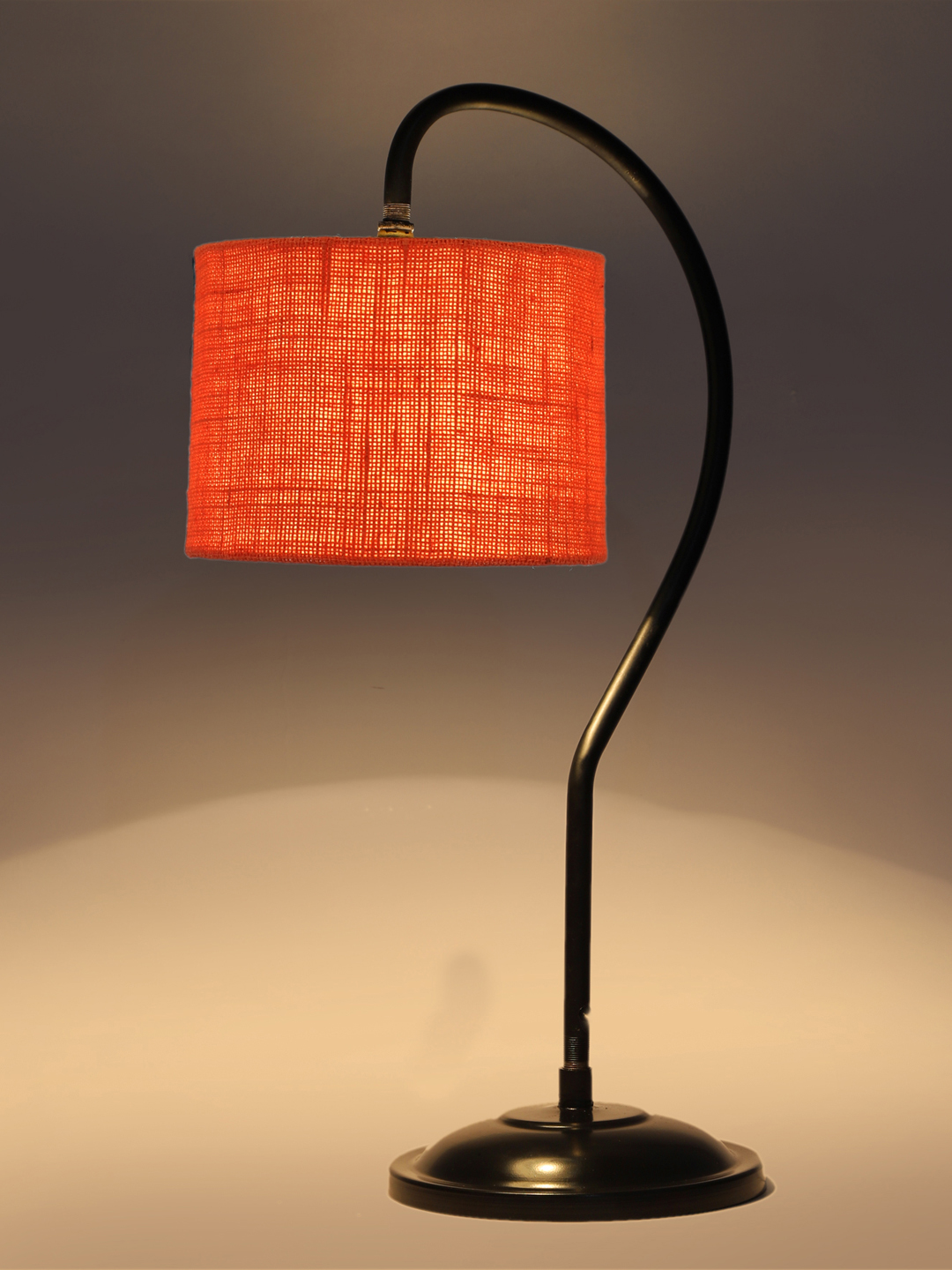 Ambika Home Elegant Orange Iron Table Lamp with Designer Shade for Living Room | Premium Home Decor Bedside Lamp - Image 7
