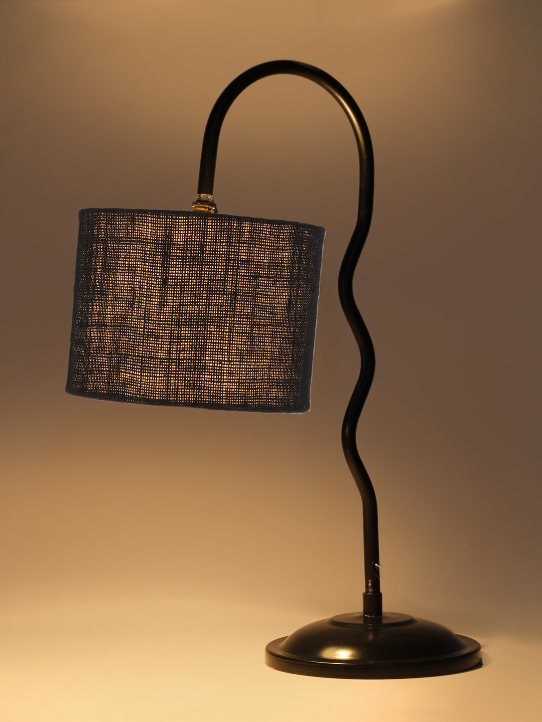 Ambika Home Luxury Black Iron Table Lamp with Designer Shade for Cafe | Premium Home Decor Bedside Lamp - Image 7