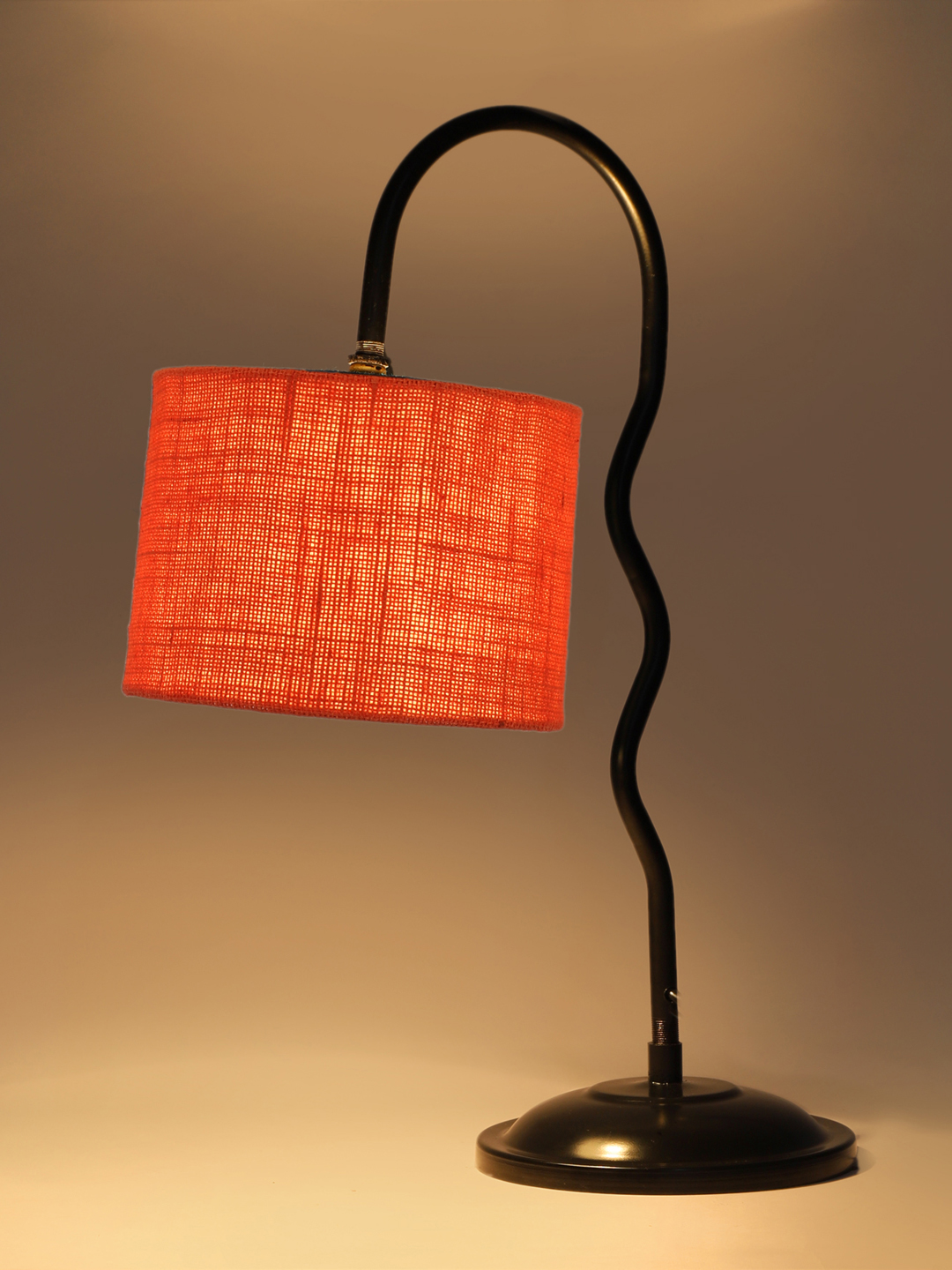 Ambika Home Industrial Orange Iron Table Lamp with Designer Shade for Restaurant | Premium Home Decor Bedside Lamp - Image 7