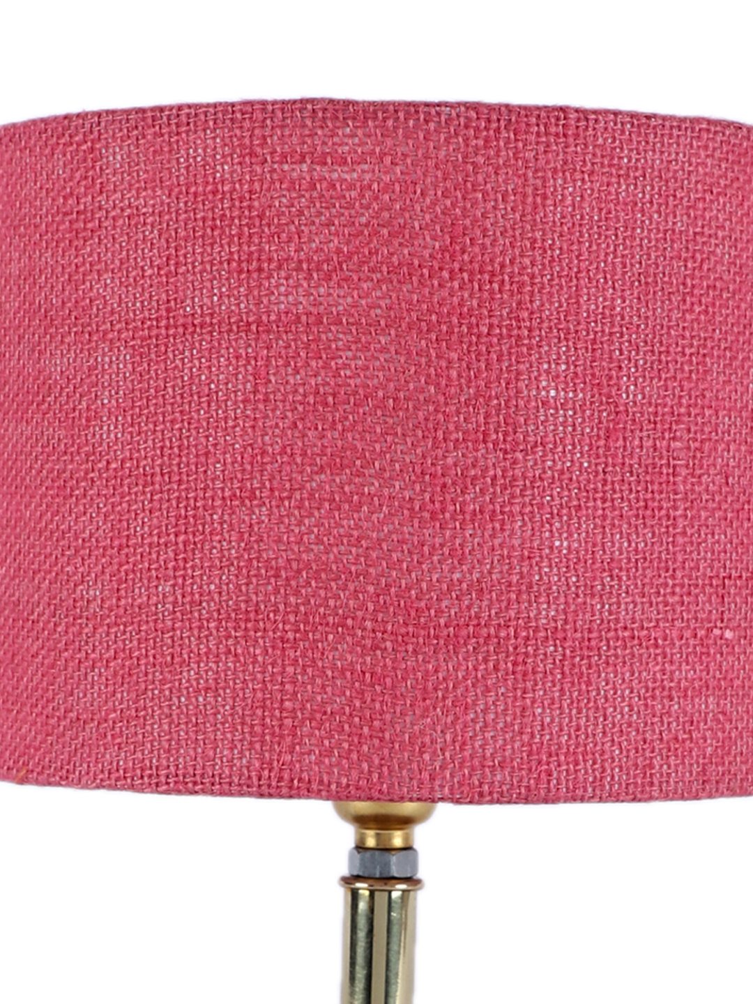 Ambika Home Pink Jute Table Lamp with Gold Metal Base | Designer Bedside Lamp for Living Room, Bedroom, Hotel, Café & Restaurant - Image 8