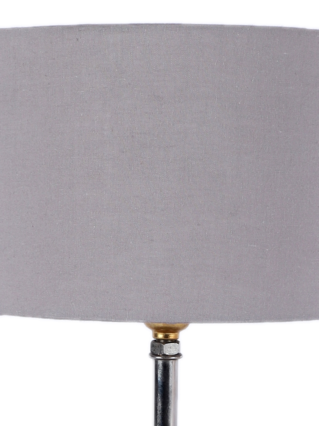 Ambika Home Grey cotton Table Lamp with Natural Wood Base | Designer Bedside Lamp for Living Room, Bedroom, Hotel, Café & Restaurant - Image 8