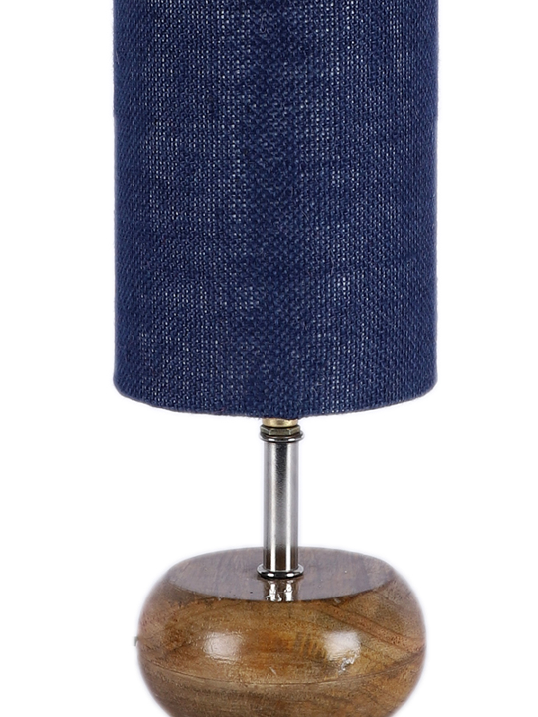 Ambika Home Blue Jute Table Lamp with Natural Wood Base | Designer Bedside Lamp for Living Room, Bedroom, Hotel, Café & Restaurant - Image 8