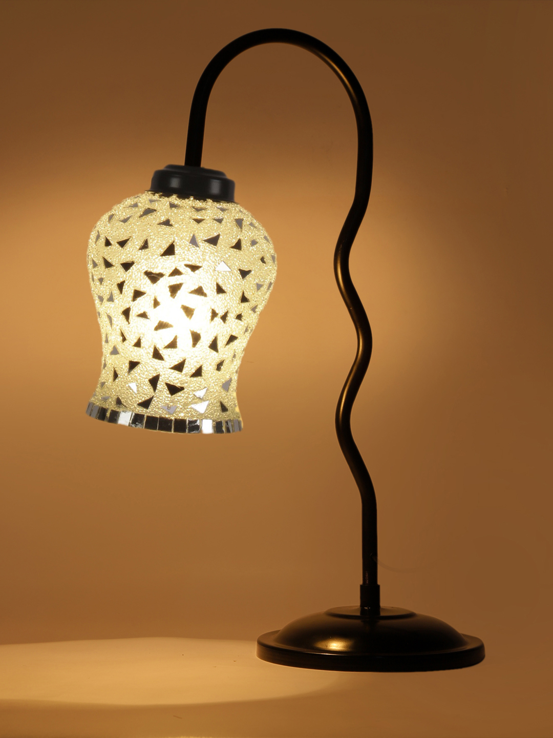 Ambika Home Elegant Multi Iron Table Lamp with Designer Shade for Restaurant | Premium Home Decor Bedside Lamp - Image 8