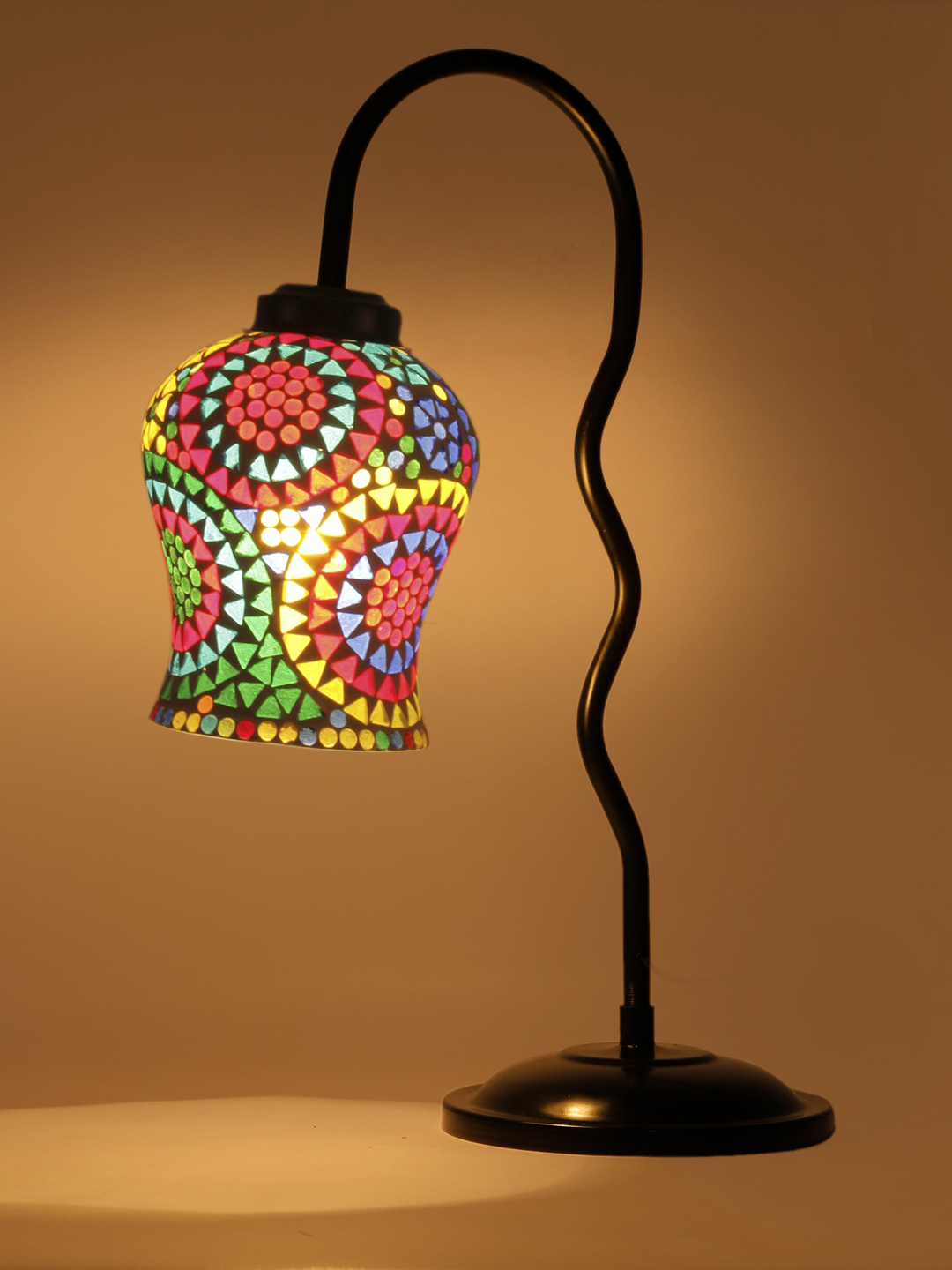 Ambika Home Modern Multi Iron Table Lamp with Designer Shade for Study | Premium Home Decor Bedside Lamp - Image 8