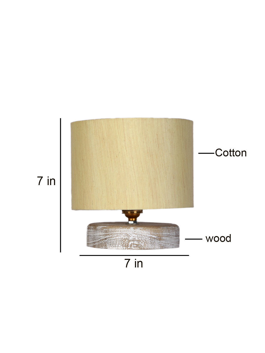 Ambika Home Beige Boho Bamboo White Brushed Decorative Table Lamp | Premium Handmade Home Decor | Bedroom Living Room Bedside Hotel Café | WK62 - Image 4