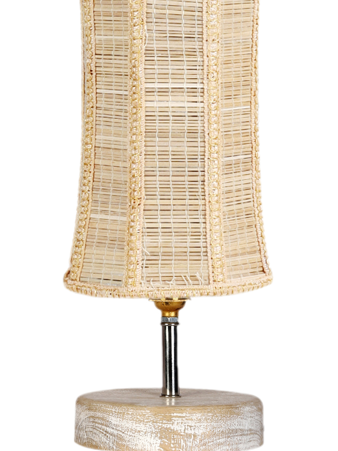 Ambika Home Beige Boho Bamboo White Brushed Decorative Table Lamp | Premium Handmade Home Decor | Bedroom Living Room Bedside Hotel Café | WK01 - Image 6