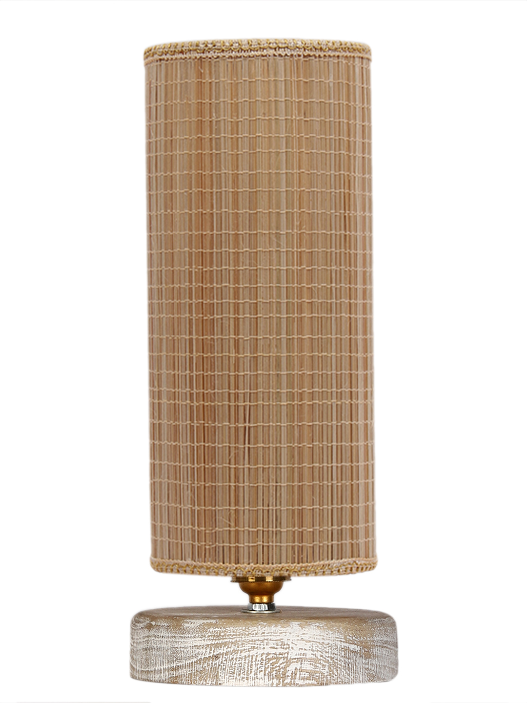 Ambika Home Beige Boho Bamboo White Brushed Decorative Table Lamp | Premium Handmade Home Decor | Bedroom Living Room Bedside Hotel Café | WK59 - Image 8